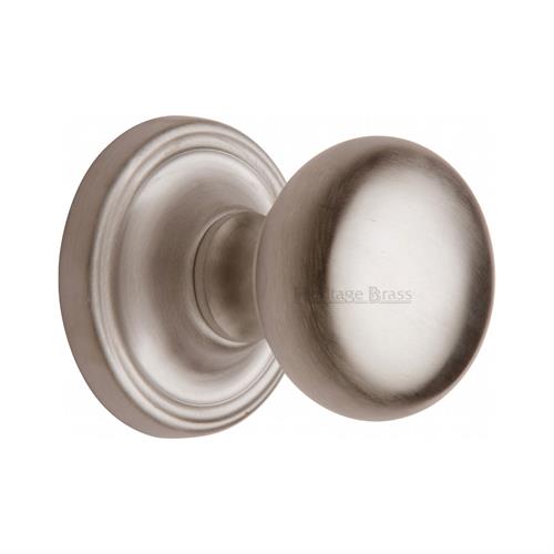 HAMPSTEAD MUSHROOM MORTICE DOOR KNOB ON CONCEALED ROSE